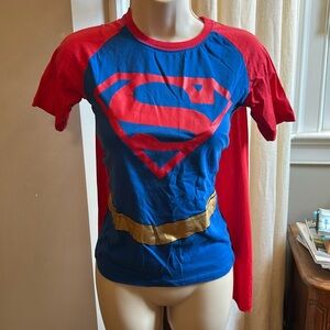 Supergirl T-Shirt With Velcro-Attached Cape